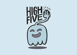 High Five Ghost Says High Five High Five Cartoon Legs Sayings