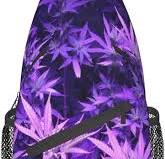 Amazon.com | SEAEAGLE Purple Weed Marijuana Leaf Sling ...