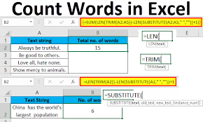 For example, there is data as shown below. How To Use Vba Count Words In Excel Excel Examples