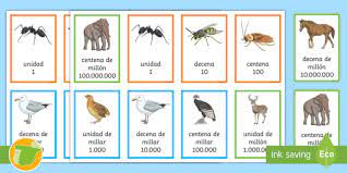 Esta sección se encarga de los más conocidos como caballos, cerdos y aves como así. Tarjetas De Numeros El Valor De Las Cifras Animales