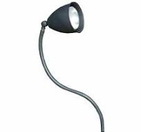 120V Commercial Outdoor Lights Black Flex Arm Open Face Spotlight, 12-inch  Extension Stem - OSF-FLX-333