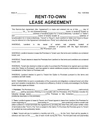 A rental and lease agreement is a document that outlines the arrangement between an this commercial lease agreement pdf template provides the basic essential elements in a landlord (lessor): Rent To Own Agreement Create A Free Lease To Own Lease Agreement
