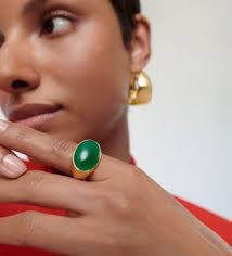 Kate Young Gemstone Ring in 18k Gold Vermeil