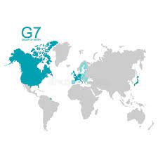 G7 information centre provided by the g7 research group. G7 Group Of Seven Political Map Stock Vector Illustration Of Blue Graphics 118510443