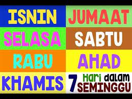 Kurikulum prasekolah kebangsaan digubal sebagai usaha untuk. Nama Nama Hari Dalam Seminggu Lagu Kanak Kanak Days Of The Week In Malay Youtube