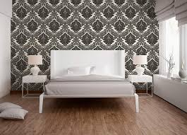 Barock, ethno, klassik, ornament, textil. Mdp2907 Vliestapete Barock Ornament Schwarz Grau Silber Joratrend Tapetenshop
