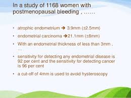 Cancer of the uterus, including endometrial cancer and uterine sarcoma. Postmenopausal Uterine Bleeding