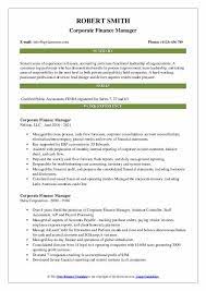 They may act as finance controllers, treasurers, credit managers, finance. Corporate Finance Manager Resume Samples Qwikresume