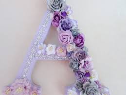 Custom Name Letter Flower Letter Nursery Wall Letter Purple Letter A Floral Letter A Personalized Letter Girls Room Decor Wall Decor Flower Letters Wall Letters Nursery Floral Letters