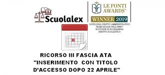 La procedura per iscriversi alla terza fascia può essere complicata se non si conosce bene come fare, per questo motivo può essere utile una guida che spieghi come iscriversi, i modelli e le tabelle sui titoli d'accesso alle classi di concorso. Ricorso Iii Fascia Ata Inserimento Con Titolo D Accesso Dopo 22 Aprile