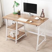 From an ergonomic point of view, the soges game table creates a product suitable for users to experience games. Amazon Com Soges 55 Inches Trestle Desk Computer Desk Writing Desk Home Office Desk Hutch Workstation With Shelf Storage Desk Oak Cs Tplus 140ok U Furniture Decor