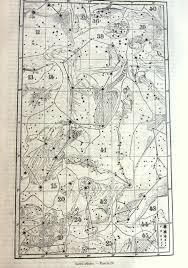 Antique Stars Chart Print 1865 Original Vintage