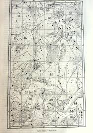 Antique Stars Chart Print 1865 Original Vintage