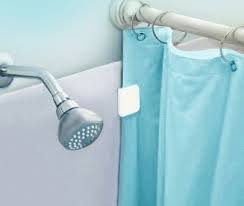 How To Stop Your Shower Curtain From Blowing In Shower Curtain Clips And Sealers Shower Curtain Clips Diy Shower Curtain Curtain Clips