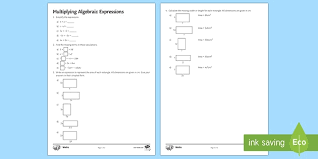 Fast and easy to use. Multiplying Algebraic Expressions Worksheet Teacher Made