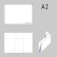 Din A2 Technical Drawing Format And Folding Technical Drawing Title Block Layout Design