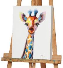 Atcanvas is the latest modern pop art and street art shop on the market. Colorful Giraffe Acrylic Painting 40x50 Cm