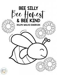 Kindness coloring pages for preschoolers. Preschool Bee Printables Educational And Fun Natural Beach Living