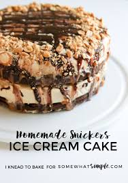 Ronnie falkowitz falkowitz on pinterest. Homemade Snickers Ice Cream Cake Recipe Somewhat Simple
