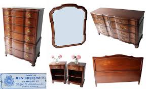 6pc John Widdicomb Stickley French Solid Mahogany Bedroom Set Queen Bed Dresser 1868235015