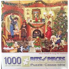 Bits And Pieces Jigsaw Puzzles 1000 Pieces Where Should We Hang The Mistletoe 1000 Piece Bits And Pieces Christmas Jigsaw Puzzle You Can Find Out Mo Christmas Jigsaw Puzzles Mistletoe Jigsaw Puzzles