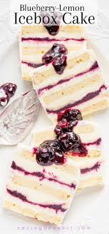 Blueberry Lemon Icebox Cake Recipe Blueberry Desserts Recipes Savory Dessert Recipes Savory Dessert