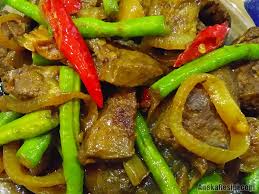 Saya sendiri menyukai apa apa sahaja masakkan yang asasnya menggunakan kerisik, ketumbar yang seakan akan rendang. Hati Dan Limpa Lembu Goreng Kunyit
