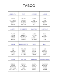 A word generator is a tool to create words. 19 Taboo Cards Ideas Taboo Cards Taboo Taboo Game