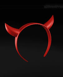 Buy Red Devil Horns on a Headband for $8.00 - 3D model on Thangs