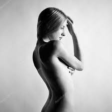 Foto de moda de mujer desnuda hermosa. Blanco y negro: fotografía de stock  © heckmannoleg #51318377 