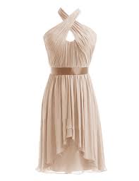 Diyouth Halter High Low Short Bridesmaid Dresses Belted Evening Party Gowns At Amazo Pretty Bridesmaid Dresses Cute Bridesmaid Dresses Short Bridesmaid Dresses