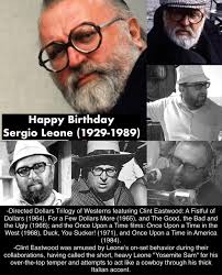 January 3: Happy Birthday Sergio Leone (1929-1989) #sergieone #director  #bornonthisday #happybirthday #JanuaryBirthdays #january #biography #trivia