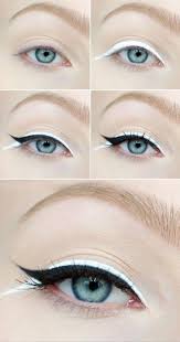 Black And White Graphic Eyeliner Black White Eyeliner Makeup Eyeliner Eye Makeup White Makeup