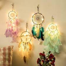 They take up minimal space and come in an array of styles to fit any room and budget. Led Fairy Lights Night Light Feather Crafts Purple Dream Catcher Colorful Lamp Home Bedroom Girl Room Wall Hanging Decor Led Night Lights Aliexpress