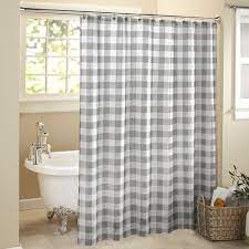 Limited time sale easy return. Lakeside Farmhouse Gray Check Pattern Shower Curtain For The Bathroom Target