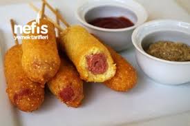 Sosis Kaplama Orjinal Adi Corn Dog Tarifi Yemek Tarifleri Yemek Corn Dogs