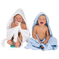 Clevamama apron baby bath towel, white, 98 x 98 cm. Coral Clevamama Apron Baby Bath Towel With Hood Bath Hooded Towels