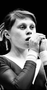 Elena Vyacheslavovna Mukhina in Uneven Bars, Korbut Flip Prague  Europeanchampionship Gymnastique Artistic Woman 1977 Image: Google