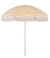 Want to enjoy the beach in style? Sun Ray Vintage Beach Umbrella Sunday Supply Co