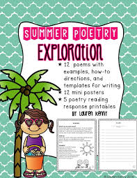 Summer Poetry Unit 12 Types Of Poems With Definitions How To Directions Examples And Templates For Writing Poetry Reading Response Bio Poem Examples Poetry