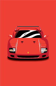 F40 Art Print By Chrisfriske X Small Desenhos De Carros Carros E Motos Carros