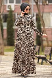 Neva Style Leopar Desenli Acik Leopar Tesettur Elbise 1453alp Tesetturisland Com 2020 Elbise Moda Stilleri Mankenler