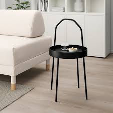 Burvik Beistelltisch Schwarz Ikea Deutschland In 2020 Black Side Table White Side Tables Ikea