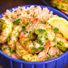 This Photo Shows Garlic Butter Shrimp Served On A Bed Of Rice In A Bowl Salad Recipes Lunch Garlic Butter Shrimp Butter Shrimp