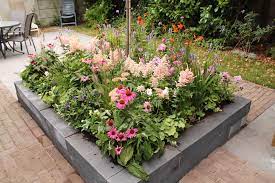 border vol bloemen eigen huis tuin tuin ideeen tuin bloementuin