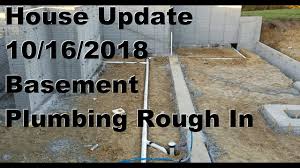 For a timber framed home or extension, the plumber cuts holes in the timber. New House Build Update 10 16 2018 Basement Plumbing Rough In Youtube