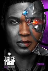 2017 Justice League Movie Poster 11X17 Cyborg Victor Stone DC Comics 🔴🍿
