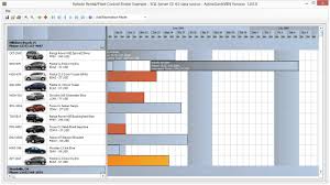 Gantt Chart Demo Vehicle Rental Example