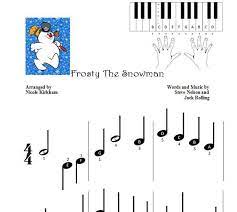 Frosty The Snowman Beginner Piano Sheet Music Etsy Frosty The Snowmen Easy Piano Sheet Music Frosty