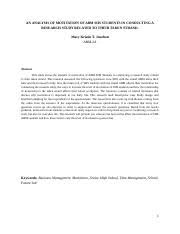 No matter what kind of academic paper you need, it is simple and affordable to place your order with my essay gram. Borj Rdl Docx An Analysis Of Motivation Of Abm Shs Students In Conducting A Research Study Related To Their Taken Strand Mary Kristin T Juachon Abm 2a Course Hero